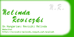 melinda reviczki business card